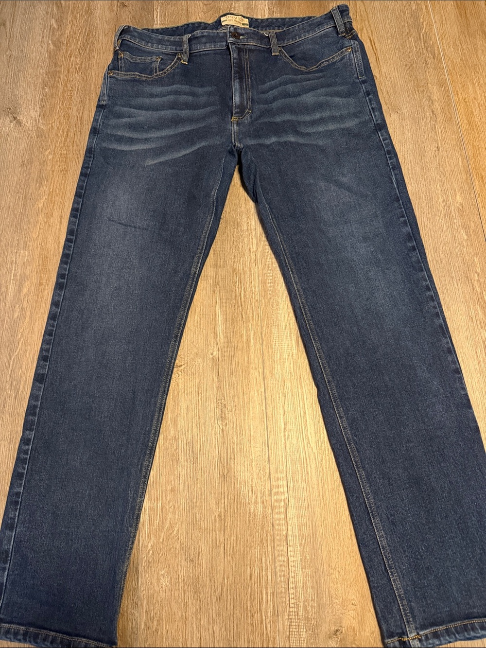 Orvis Men's Dark Blue Straight-Leg Jeans